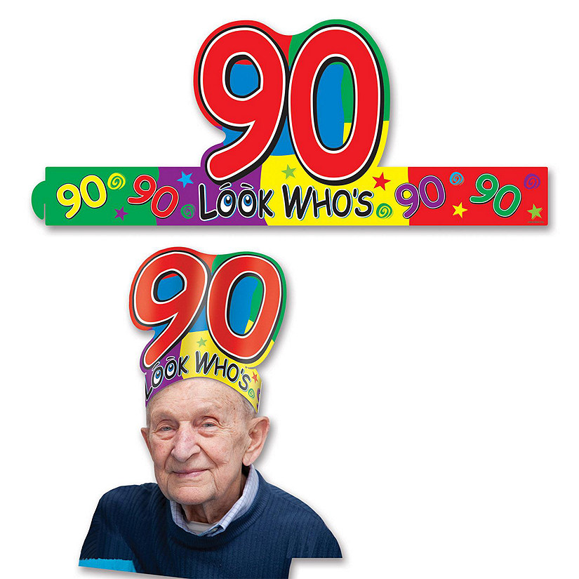 Beistle - Look Who's "90" Headband - 24 Pack Image