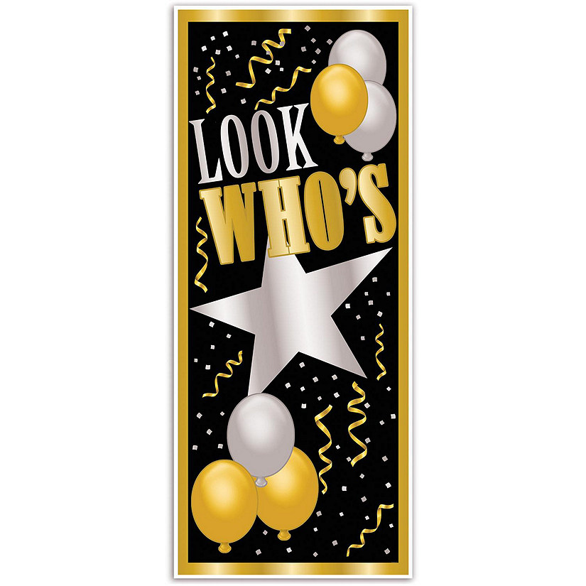 Beistle - Look Who's Door Cover - 12 Pack Image