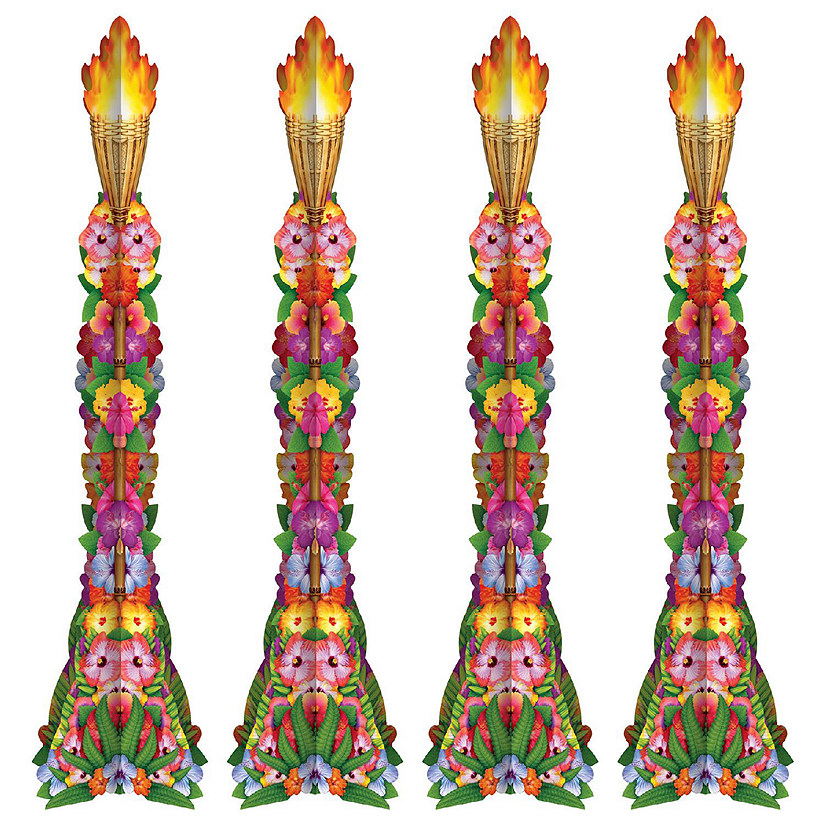 Beistle - Luau 3-D Tiki Torch Props - 1 Pack Image