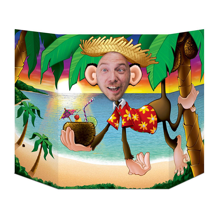 Beistle - Luau Monkey Photo Prop - 6 Pack Image