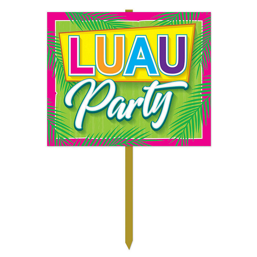 Beistle - Luau Party Yard Sign - 6 Pack Image