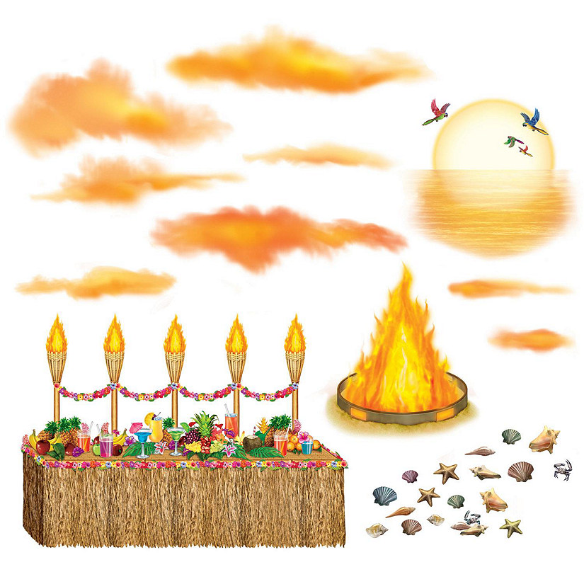 Beistle - Luau Sunset Props - 12 Pack Image