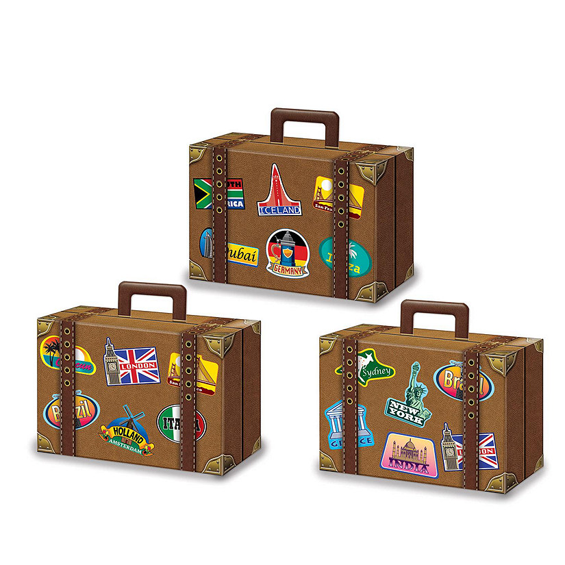 Beistle - Luggage Favor Boxes - 12 Pack Image