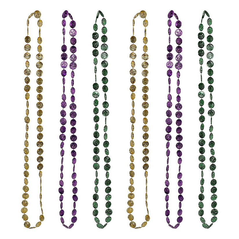 Beistle - Mardi Gras Coin Beads - 12 Pack Image
