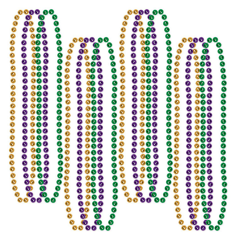 Beistle - Mardi Gras Small Round Beads - 12 Pack Image