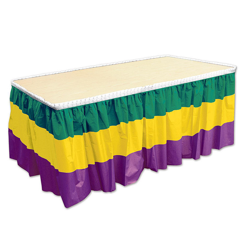 Beistle - Mardi Gras Table Skirting - 6 Pack Image