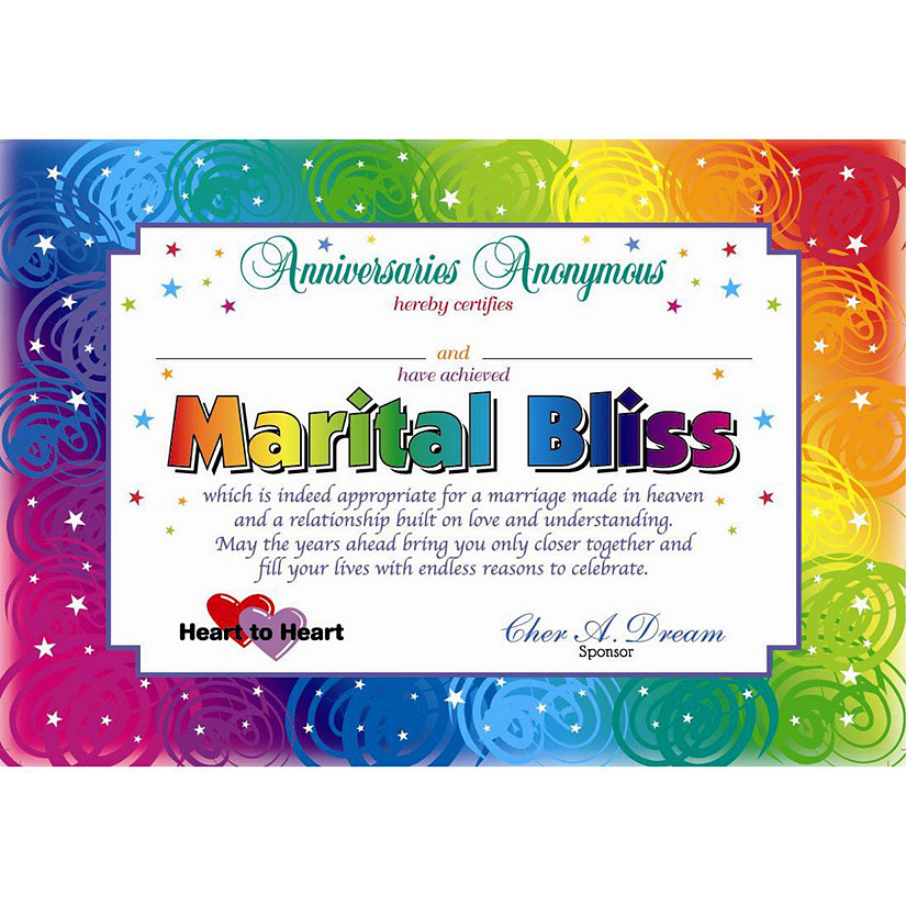 Beistle - Marital Bliss Certificate - 6 Pack Image