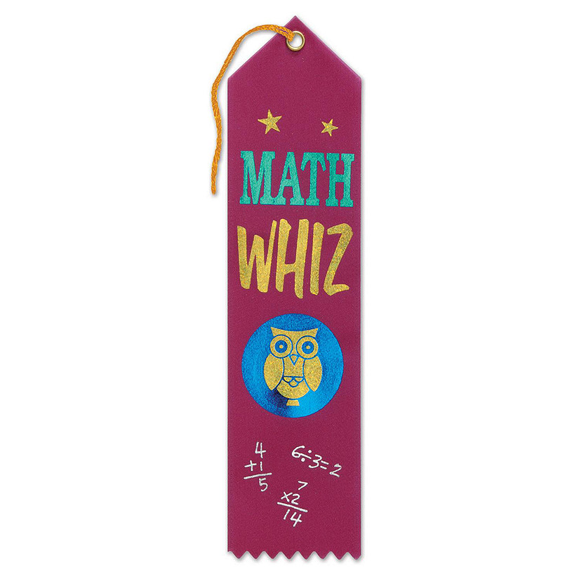 Beistle - Math Whiz Award Ribbon - 6 Pack Image