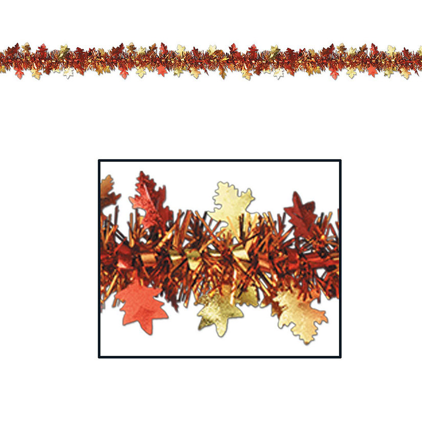 Beistle - Metallic Autumn Leaf Garland - 12 Pack Image