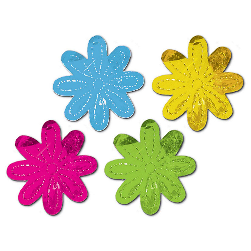 Beistle - Metallic Flower Silhouettes - 12 Pack Image