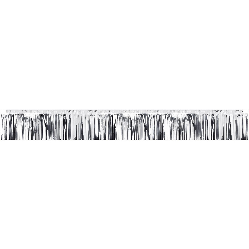 Beistle - Metallic Fringe Banner - Silver - 12 Pack Image