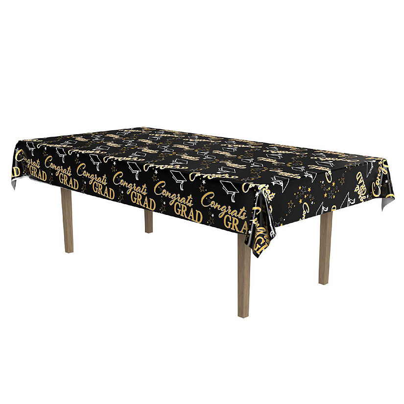 Beistle - Metallic Graduation Tablecover - 12 Pack Image