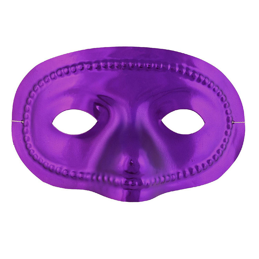 Beistle - Metallic Half Mask - Purple - 24 Pack Image