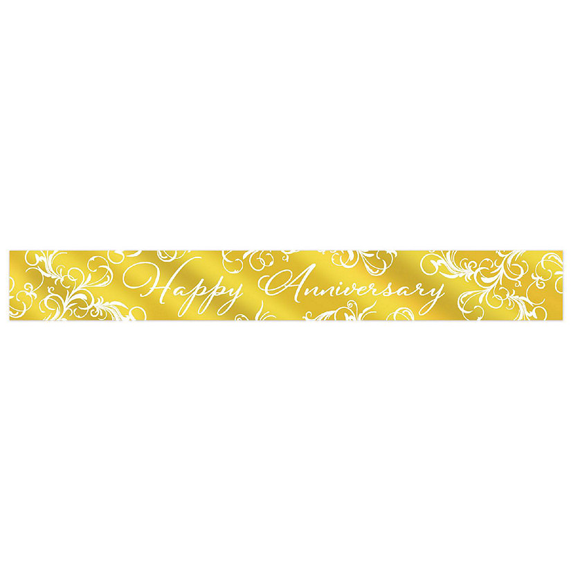 Beistle - Metallic Happy Anniversary Banner - 12 Pack Image