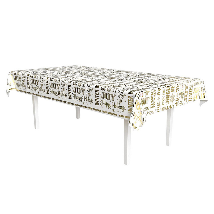 Beistle - Metallic Holiday Expressions Tablecover - 12 Pack Image