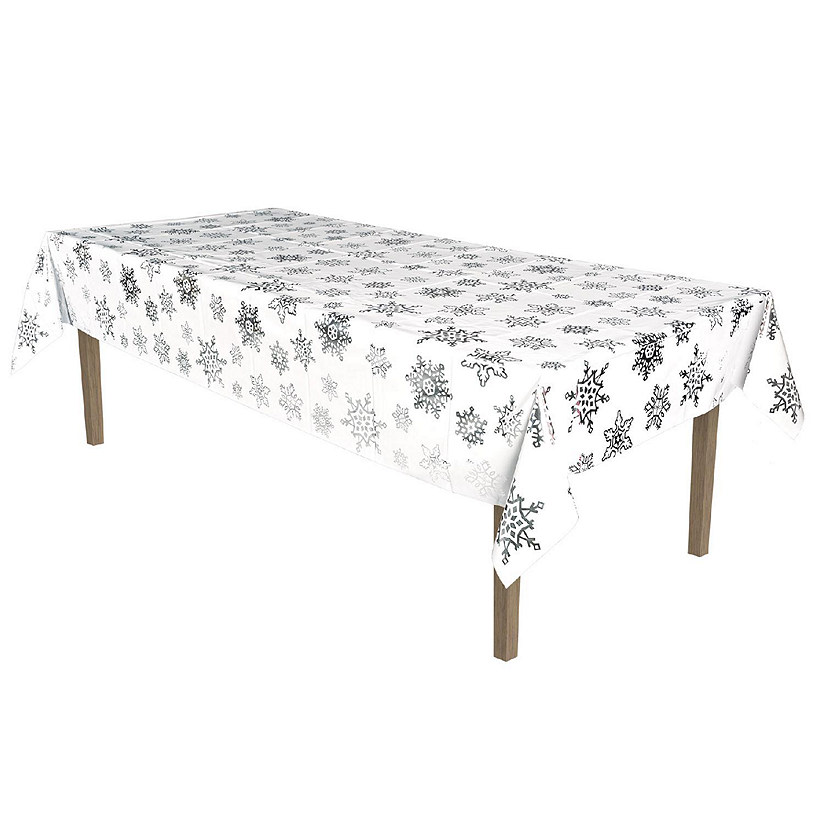 Beistle - Metallic Snowflake Tablecover - 12 Pack Image
