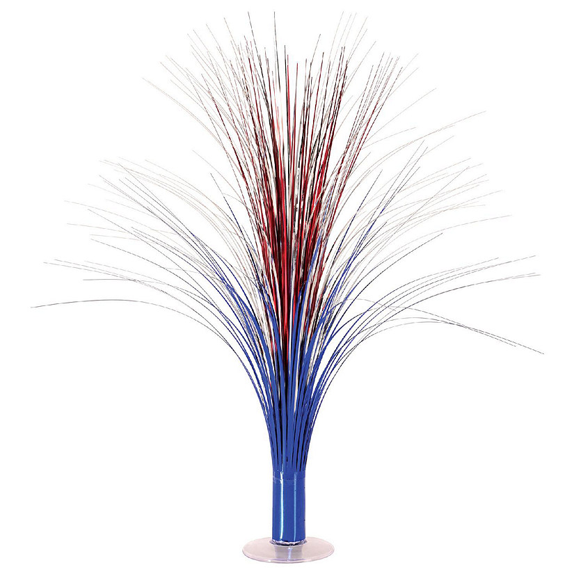 Beistle - Metallic Spray Centerpiece - Red, Silver and Blue - 6 Pack Image