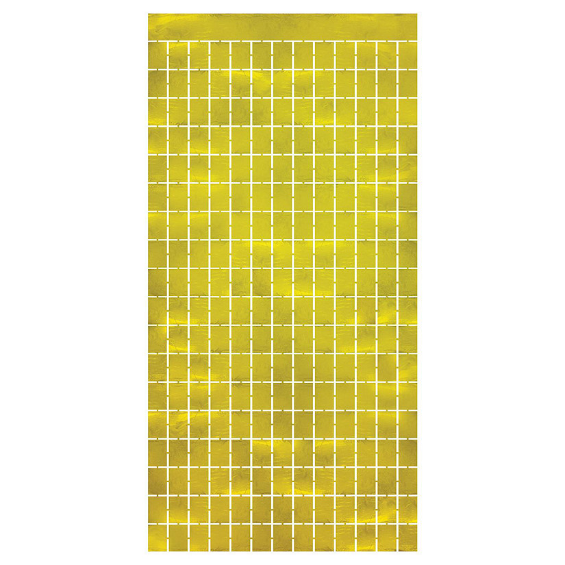 Beistle - Metallic Square Curtain - Golden - 6 Pack Image
