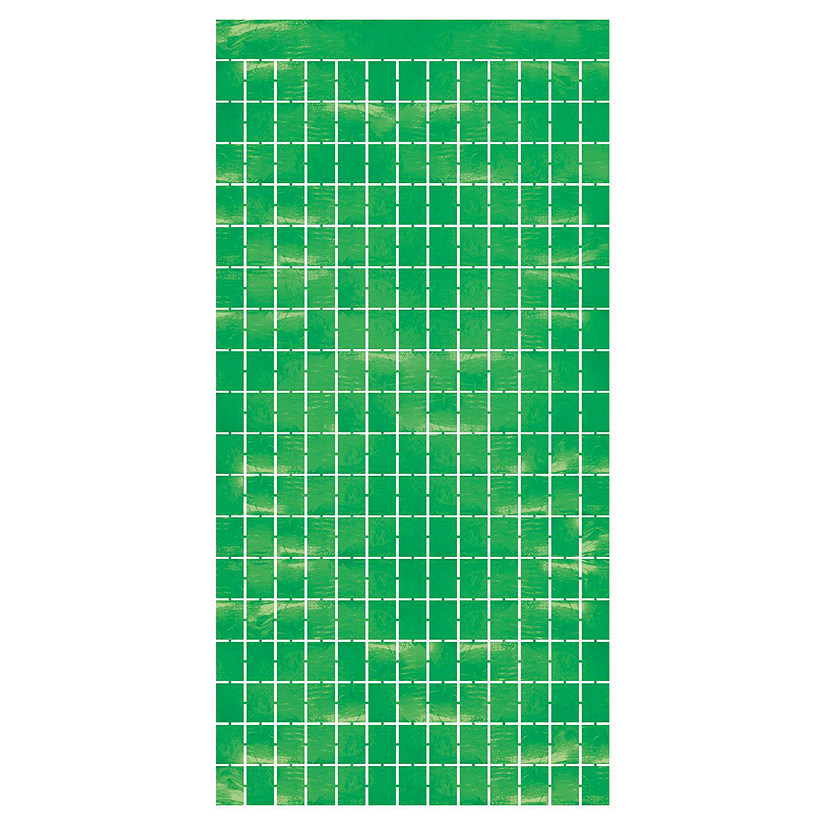 Beistle - Metallic Square Curtain - Green - 6 Pack Image
