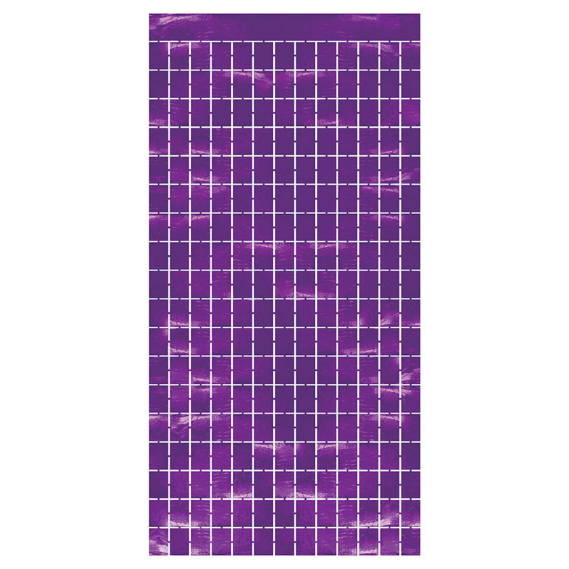 Beistle - Metallic Square Curtain - Purple - 6 Pack Image