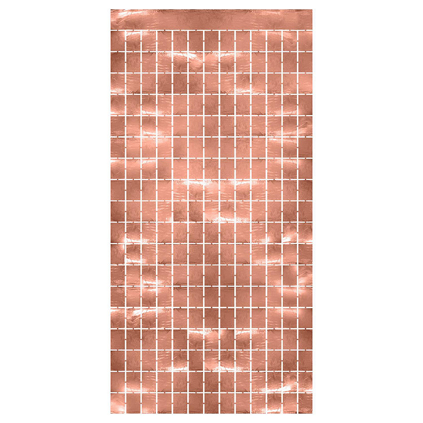 Beistle - Metallic Square Curtain - Rose Gold - 6 Pack Image