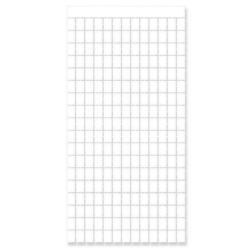 Beistle - Metallic Square Curtain - White - 6 Pack Image