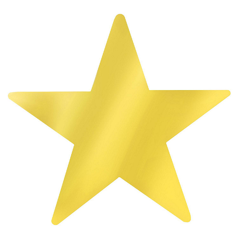 Beistle - Metallic Star Cutouts - Golden - 12 Pack Image