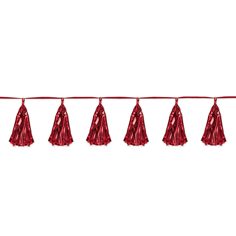 Beistle - Metallic Tassel Garland - Red - 12 Pack Image