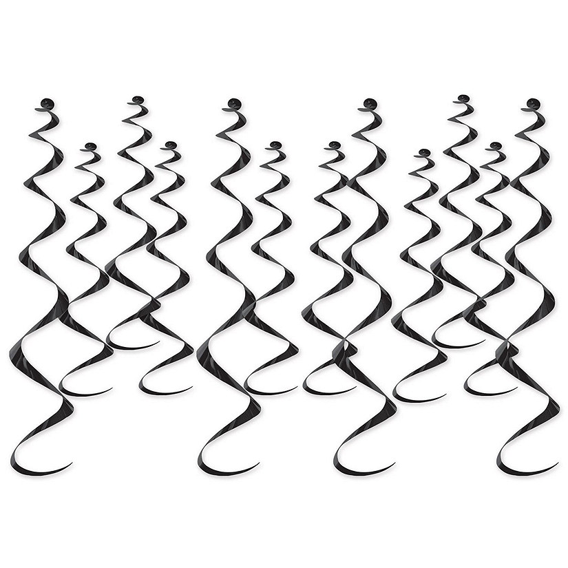 Beistle - Metallic Whirls - Black - 6 Pack Image