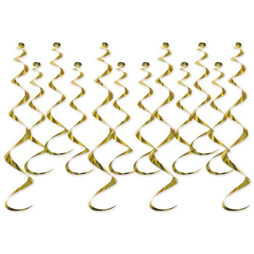 Beistle - Metallic Whirls - Golden - 6 Pack Image