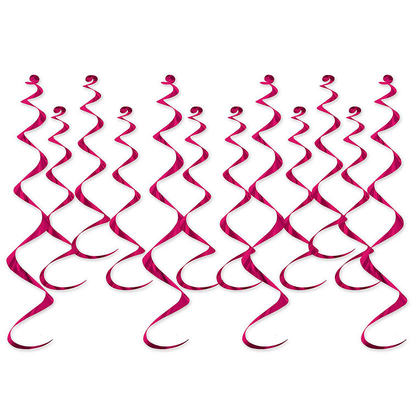 Beistle - Metallic Whirls - Pink - 6 Pack Image