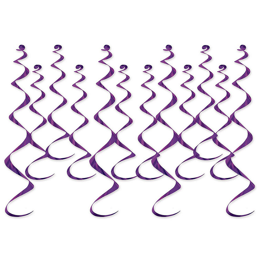 Beistle - Metallic Whirls - Purple - 6 Pack Image