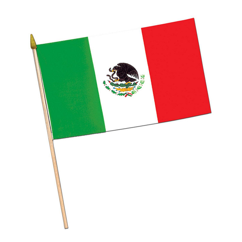 Beistle - Mexican Flag - Fabric - 4" x 6" - 12 Pack Image