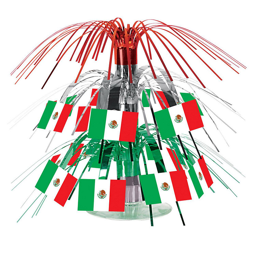 Beistle - Mexican Flag Mini Cascade Centerpiece - 12 Pack Image