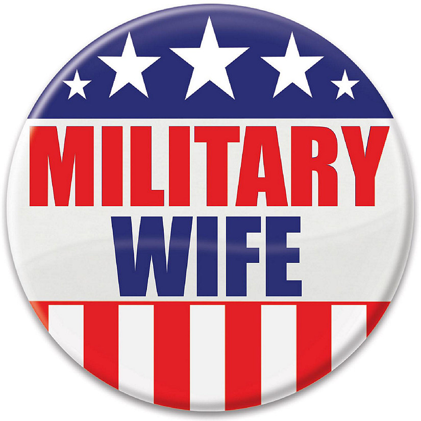 Beistle - Military Wife Button - 6 Pack Image
