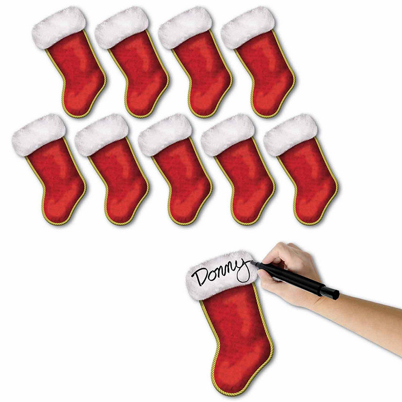 Beistle - Mini Christmas Stocking Cutouts - 12 Pack Image