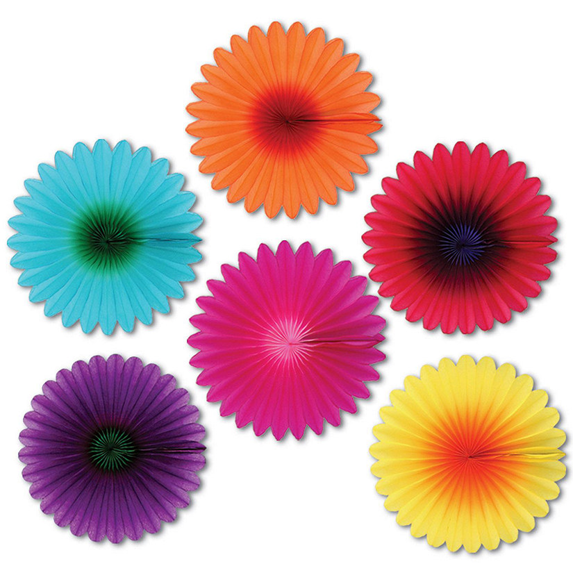 Beistle - Mini Flower Fans - 12 Pack Image