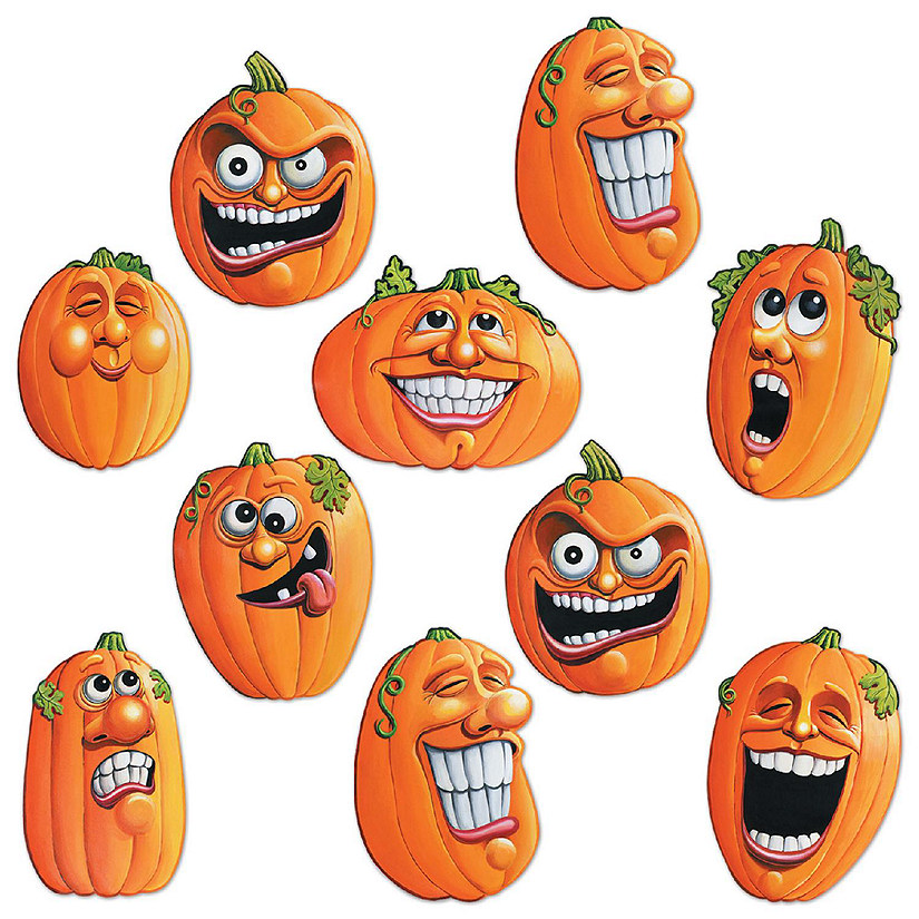 Beistle - Mini Wacky Jack-O-Lantern Cutouts - 24 Pack Image