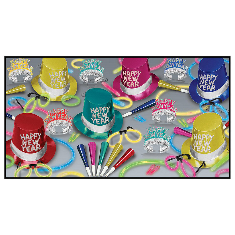 Beistle - Multi-Color Glow New Year's Eve Assorted for 50 - 1 Pack Image