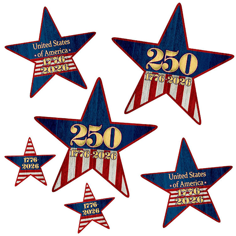 Beistle - Multicolor - Double-Sided Star Decorations for Celebrations - 12 Pieces Image