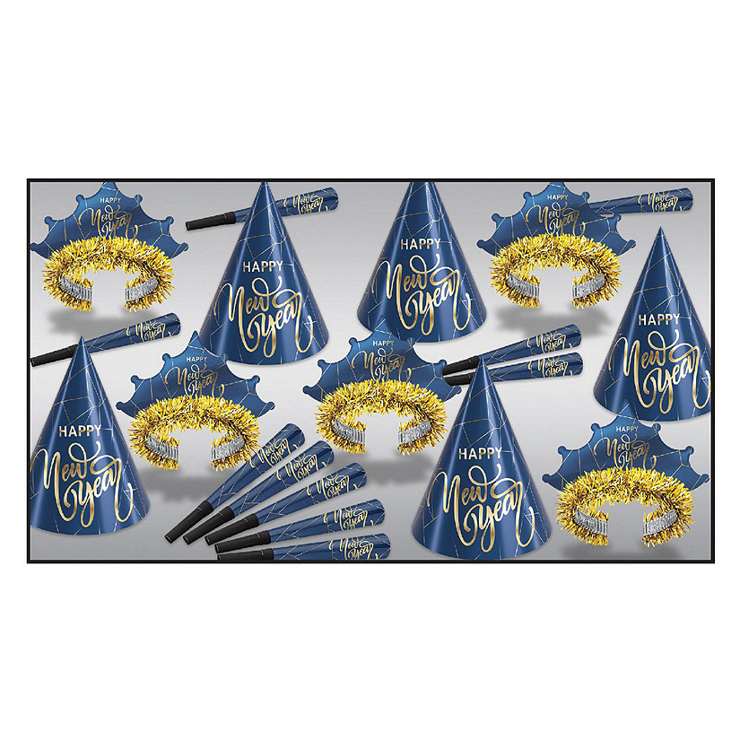 Beistle - Multicolor - Midnight Blue New Year Party Set - 1 Piece Image