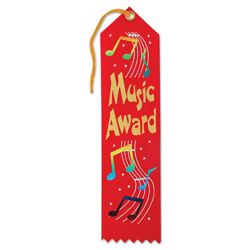 Beistle - Music Award Ribbon - 6 Pack Image