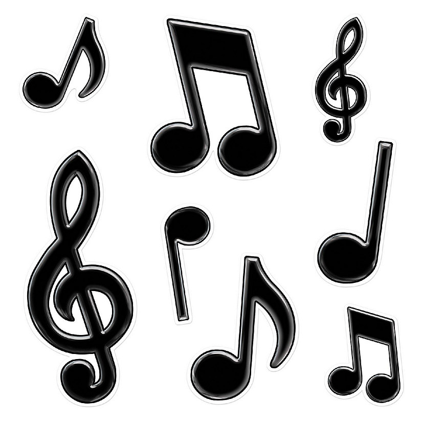 Beistle - Musical Notes Peel 'N Place - 12 Pack Image