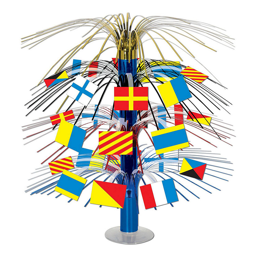 Beistle - Nautical Flag Cascade Centerpiece - 6 Pack Image