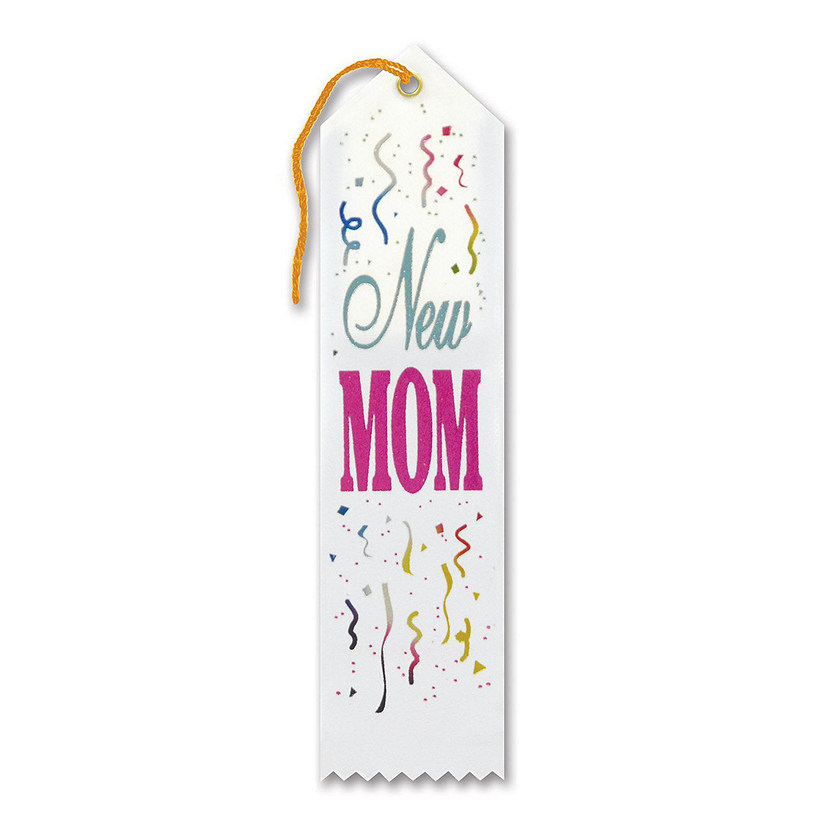 Beistle - New Mom Award Ribbon - 6 Pack Image