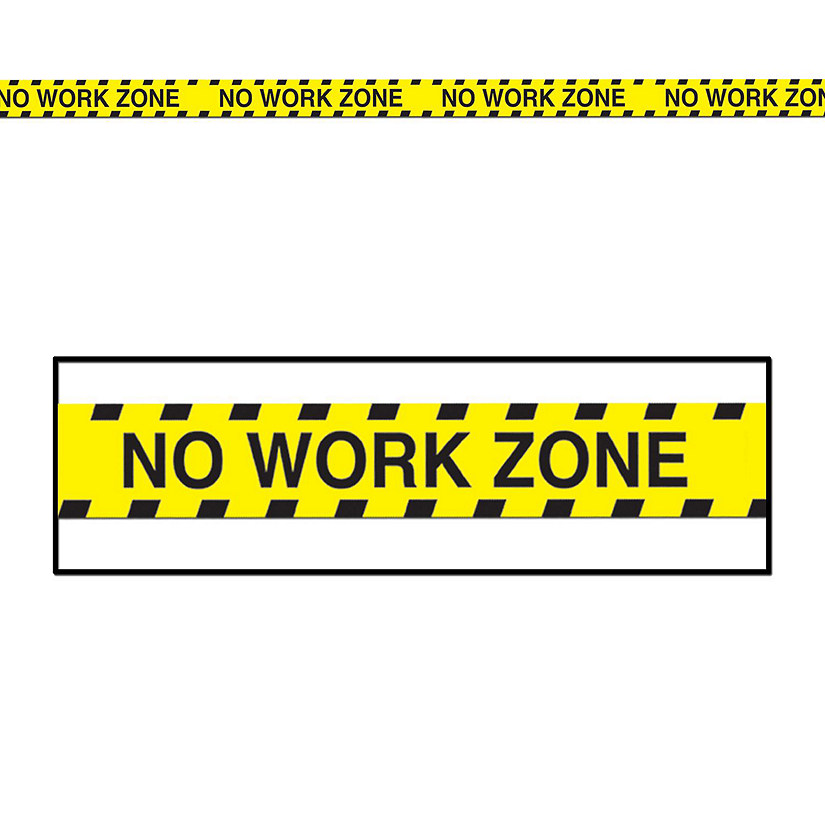 Beistle - No Work Zone Party Tape - 12 Pack Image