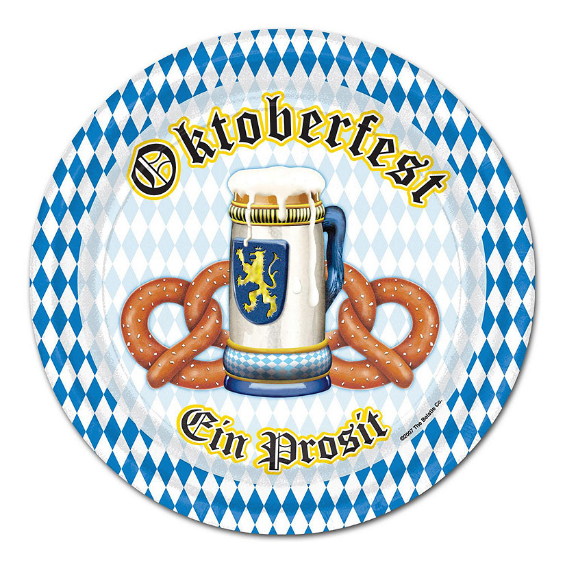 Beistle - Oktoberfest Plates - 9" - 12 Pack Image