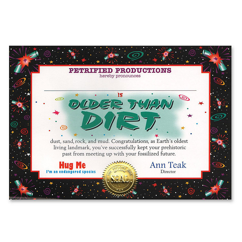 Beistle - Older Than Dirt Certificate - 6 Pack Image