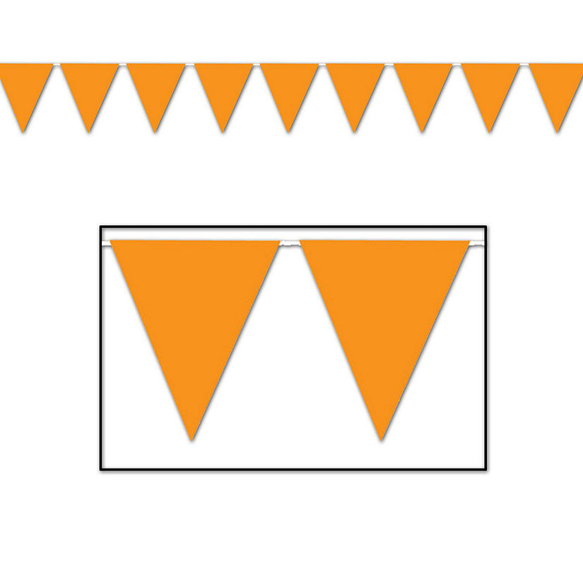 Beistle - Orange Pennant Banner - 12 Pack Image