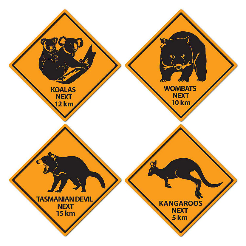 Beistle - Outback Road Sign Cutouts - 12 Pack Image